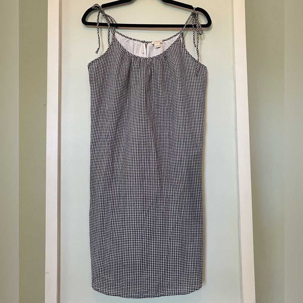 J. Crew Seersucker Tie-Shoulder Sundress